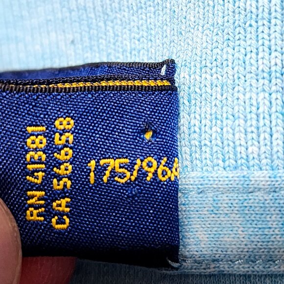 Polo Ralph Lauren‎ M Classic Fit Blue Short Sleeve Polo Shirt Mens Cotton Blend - Picture 6 of 7